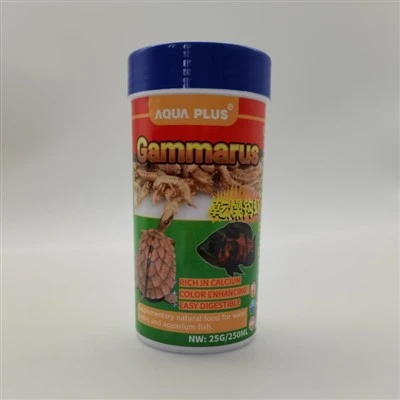 Alimento Gammarus liofilizzato ottimizzato per pesci
